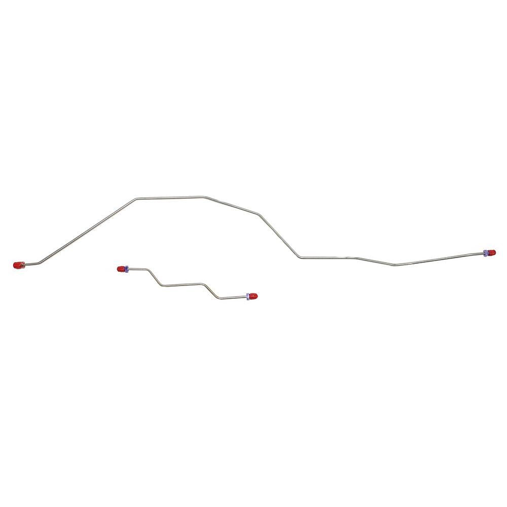 TRA9943SS- 99-04 Ford F-250, F-350 Super Duty/Excursion Rear Axle Brake Line Set; Stainless - SSTubes