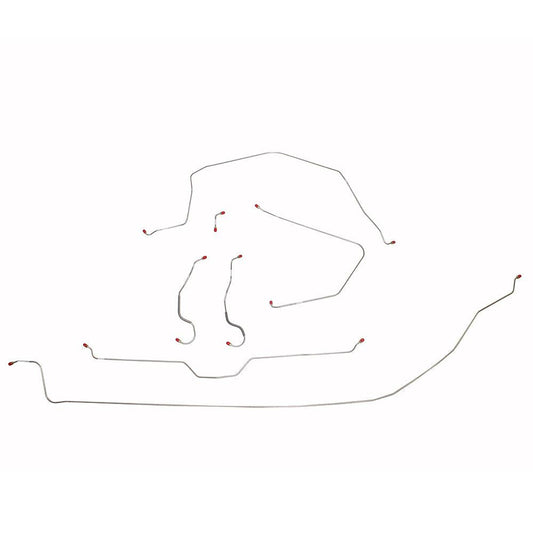 VCK6502SS- 65 Corvette with Power Brakes; 3/16" Intermediate Line; Complete Brake Line Kit; Steel - SSTubes