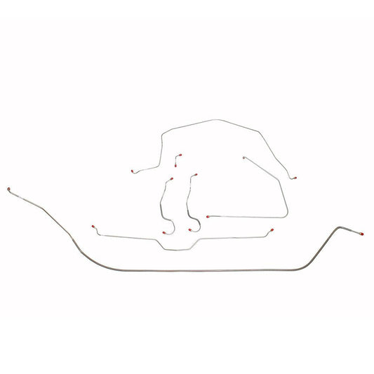 VCK6503SS- 65-66 Corvette with Power Brakes; 1/4" Intermediate Line; Complete Brake Line Kit; Stainless - SSTubes