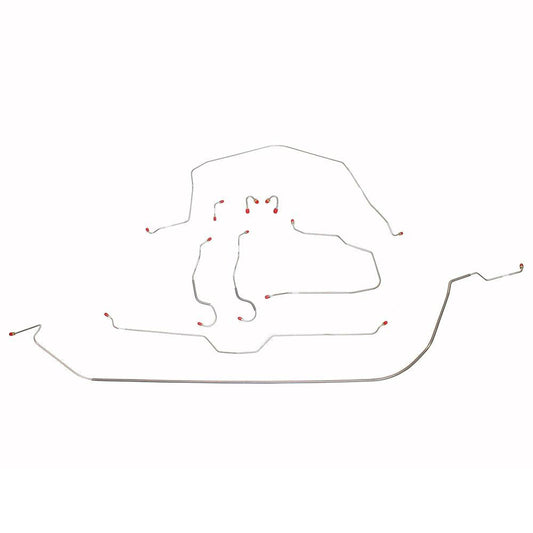 VCK6802OM- 68 Corvette Power Brakes; Complete Brake Line Kit; Steel - SSTubes