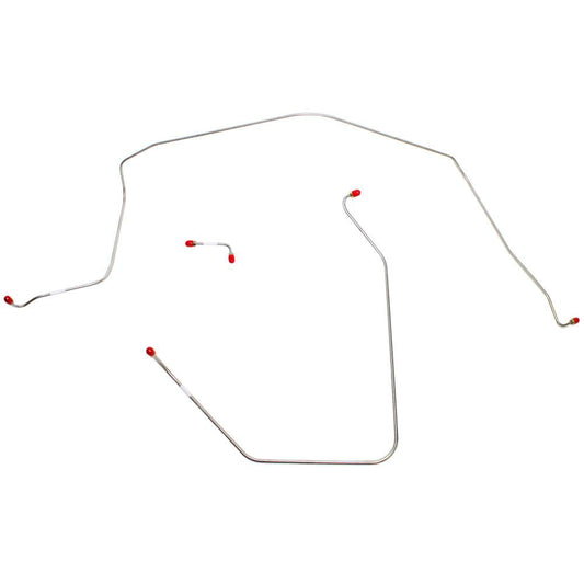VKT6302OM- 63-64 Chevy Corvette, Power Brakes, Front 3pc Brake Line Set; Steel - SSTubes
