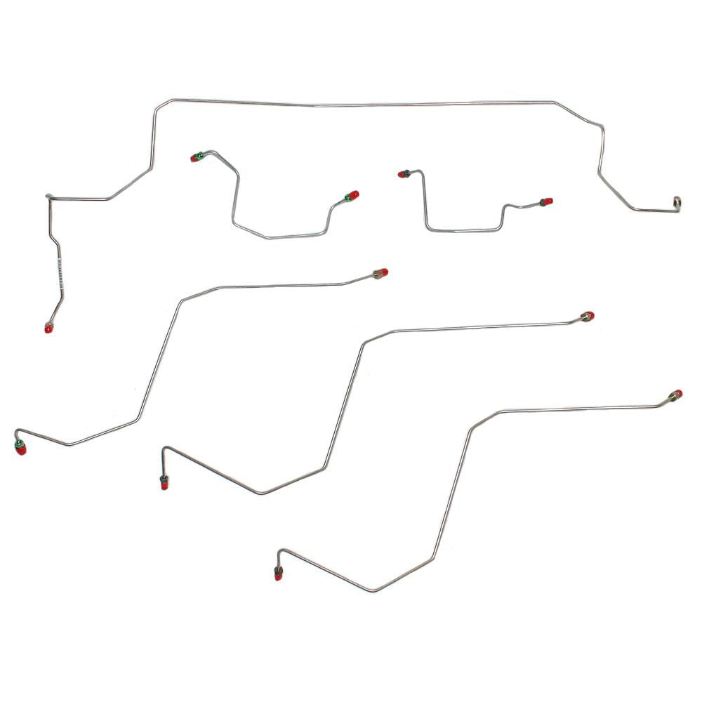 WKT0202SS- 02-05 Dodge Ram 1500 2wd, AWABS, Front Brake Line Kit; Stainless - SSTubes