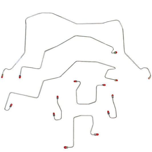 WKT9803SS- 98-01 Ram 1500 4wd, RWABS, Front Brake Line Kit; Stainless - SSTubes