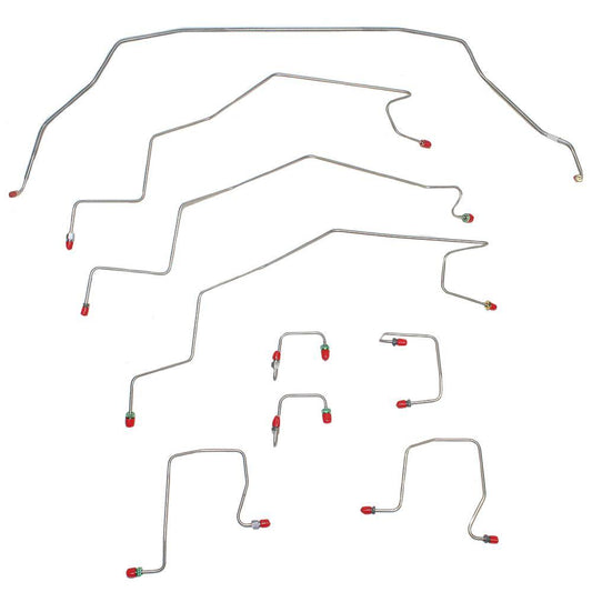 WKT9806SS- 98-02 Ram 2500, 3500 2wd, AWABS, Front Brake Line Kit; Stainless - SSTubes