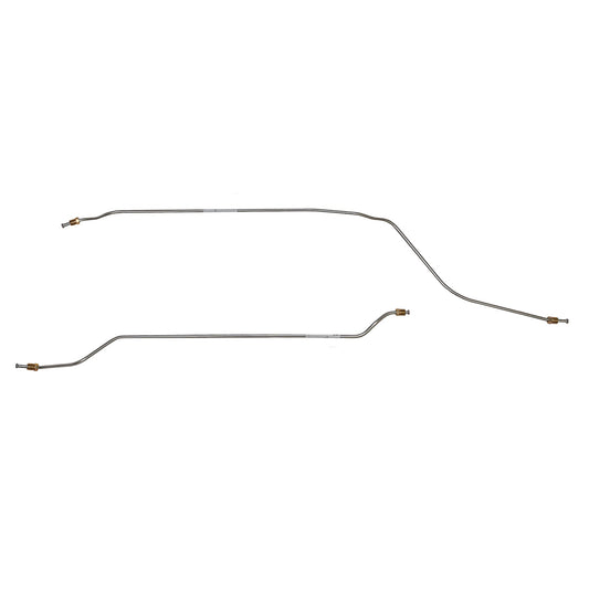 XRA6602SS- 66-67' Chevy Chevy II/Nova; 2pc Rear Axle Brake Line Set; Stainless