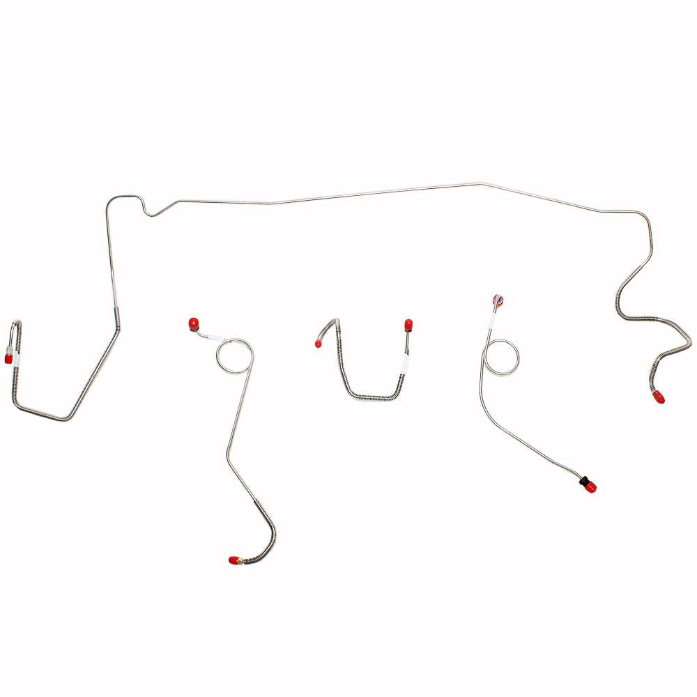 YKT7301SS- 73 Mopar A-Body Standard Disc/Drum Brakes, 4 Line Front Kit; Stainless - SSTubes