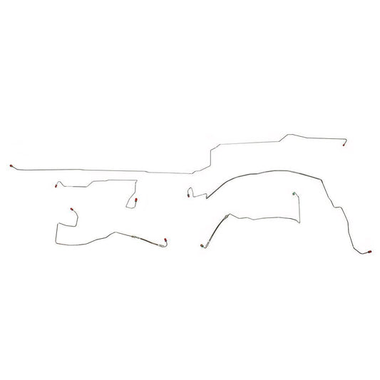 YKT9901OM- 99-04 Chrysler 300 M/LHS, AWABS, w/ Traction Control, Front Brake Line Set; Steel - SSTubes