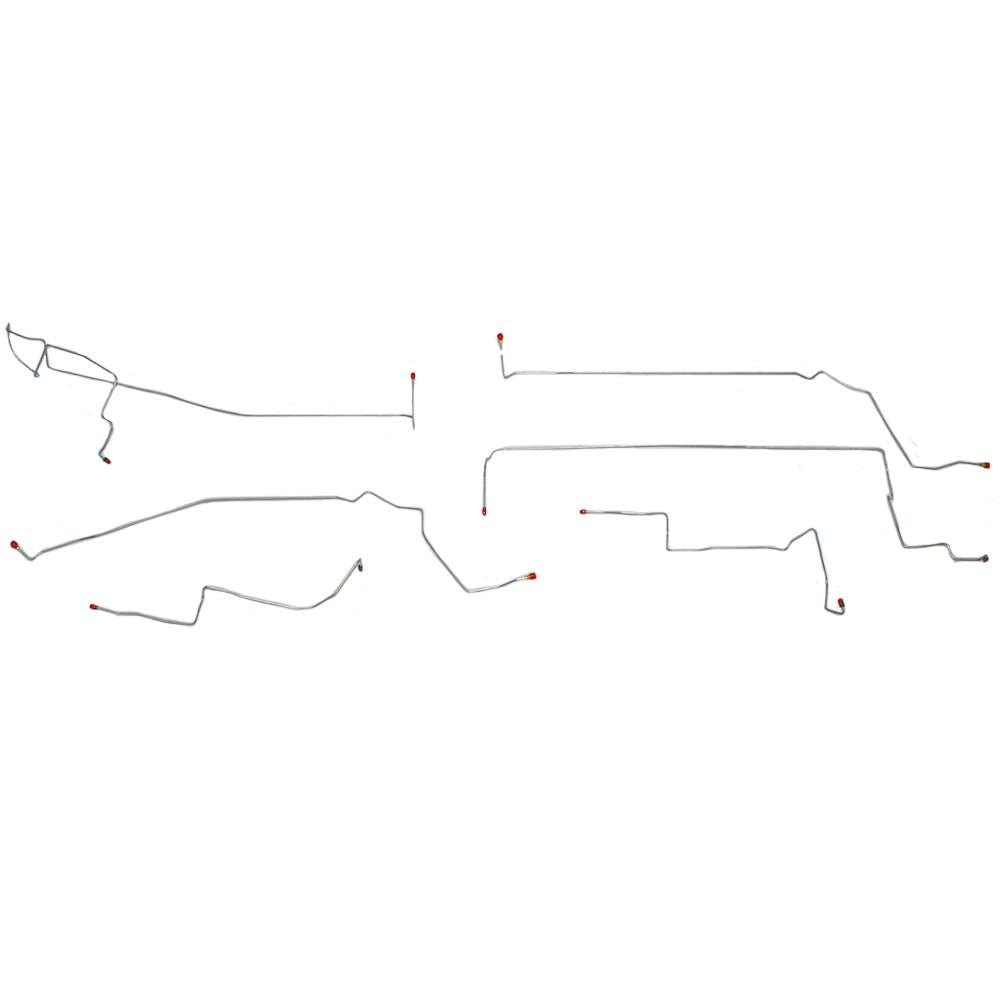 ZIN9903SS- 99-04 Ford Mustang GT 4.6L V8 Only w/ Traction Control, Complete Intermediate Brake Line Set; Stainless - SSTubes