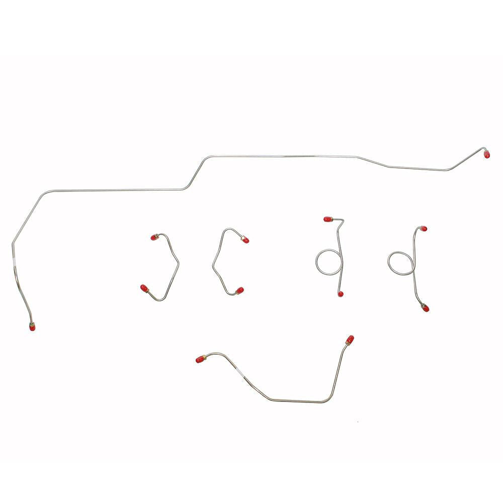 ZKT6503SS- 65-66 Ford Mustang w/ Disc Brakes, 6pc Brake Line Set; Stainless - SSTubes