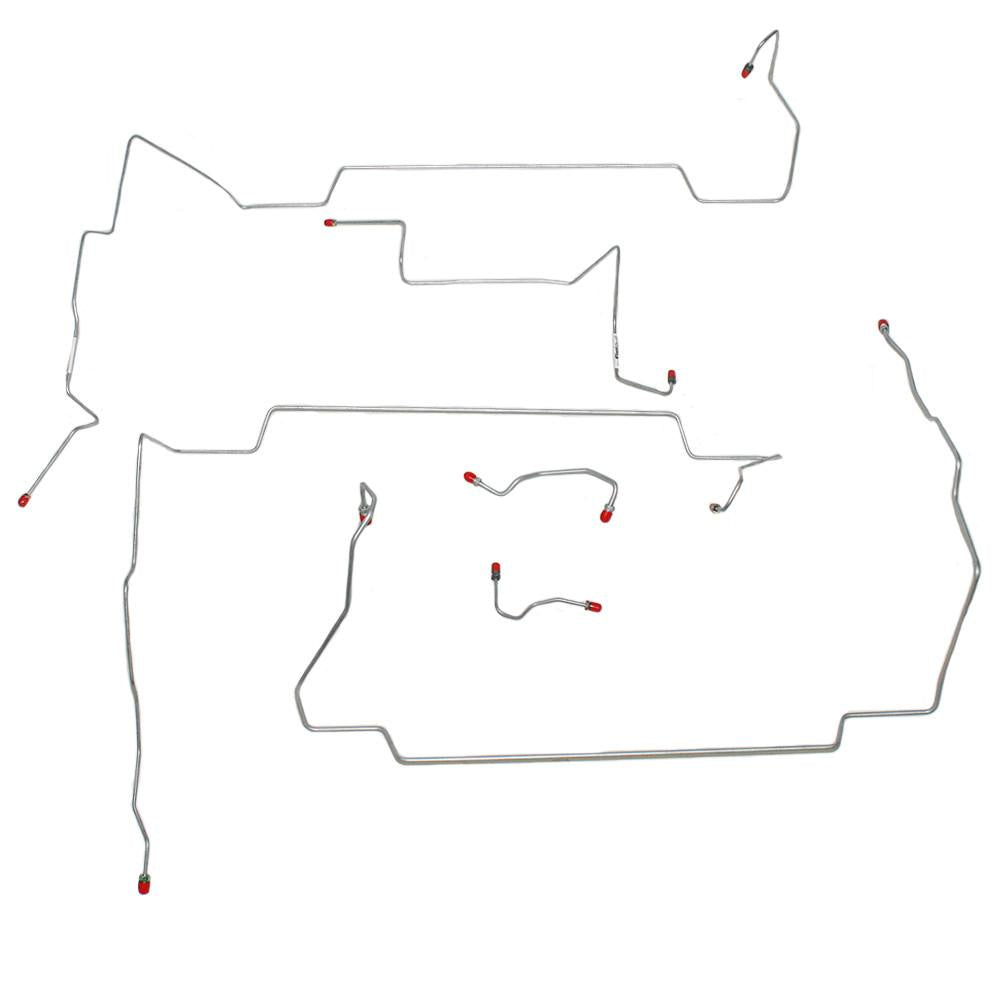 ZKT9901SS- 99-04 Ford Mustang GT, Front Brake Line Kit; w/ Traction Control; Stainless - SSTubes