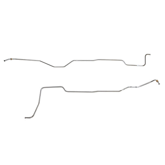ZTC6401OM- 64-65 Ford Mustang, 6cyl, C4 Transmission Cooler Line Set, w/o Fittings at Radiator, 2pc Set; Steel - SSTubes