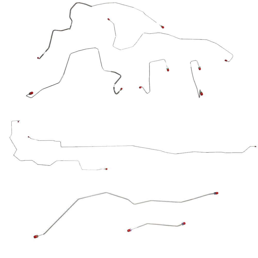 CBK0105SS - 05-07 Ford F-250 Super Duty, 4wd, AWABS, Ext Cab/Long Bed; Complete Brake Line Kit; Stainless - SSTubes