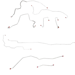 CBK0105SS - 05-07 Ford F-250 Super Duty, 4wd, AWABS, Ext Cab/Long Bed; Complete Brake Line Kit; Stainless - SSTubes