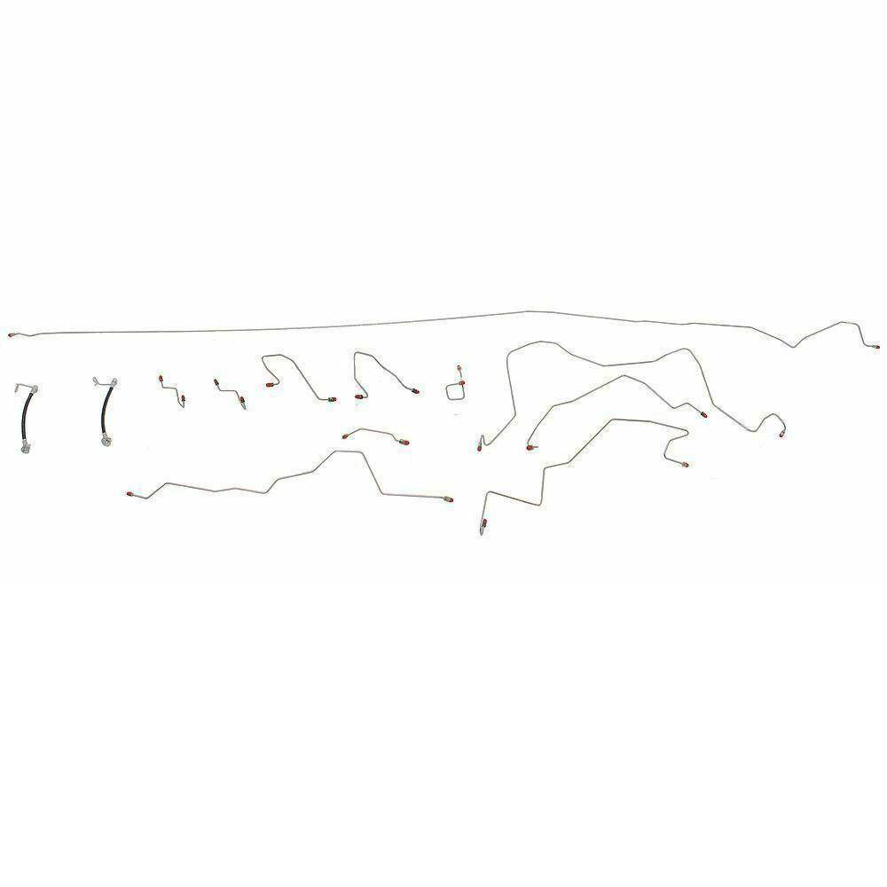 CBK0234SS- 01-02 Ram 3500, 4 WD, Rear ABS, Reg Cab, Long Bed; Complete Brake Line Kit; Stainless - SSTubes